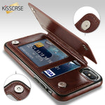 Flip Wallet Case For iPhone & Samsung - Indigo-Temple