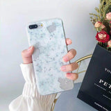 Luxury Marble and Gold Design Case for iPhone - Indigo-Temple