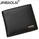 JINBAOLAI™ Genuine Leather Bi-Fold Wallet - Indigo-Temple