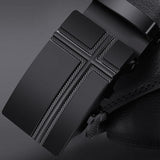 NO.ONEPAUL™ Genuine Leather Formal Fashion Men's Belt - Indigo-Temple