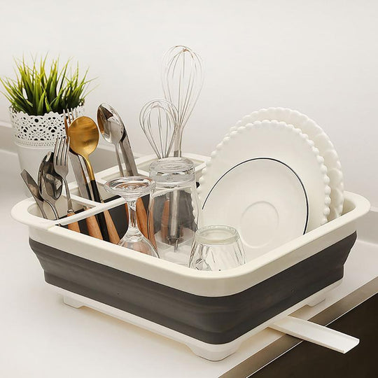 Collapsible Drying Dish Rack - Indigo-Temple