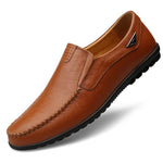 Flexible Genuine Leather Anti-slip Oxford Style Men Shoes - Indigo-Temple