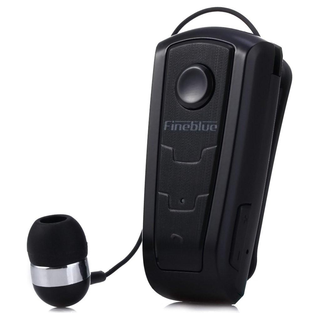 Hands Free Wear Clip Vibrating Bluetooth V4.0 Earphone - Indigo-Temple