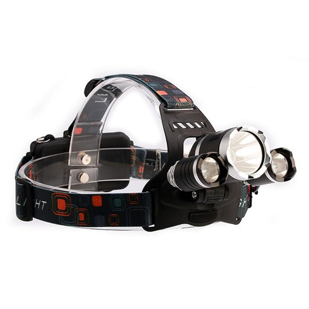 4-mode 8000Lm  LED Headlamp Set - Indigo-Temple