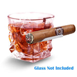 Clip-On Whiskey Glass Cigar Cradle - Indigo-Temple