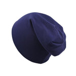 100% Cotton Slouchy Beanie Hat for Babies - Indigo-Temple