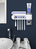 Anti-Bacterial UV Toothbrush Sterilizer and Toothpaste Dispenser - Indigo-Temple