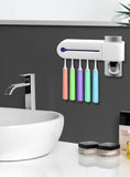 Anti-Bacterial UV Toothbrush Sterilizer and Toothpaste Dispenser - Indigo-Temple