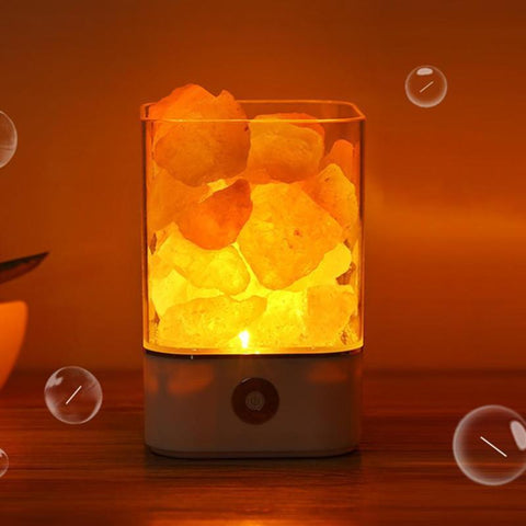 Therapeutic USB Crystal Salt Lamp - Indigo-Temple