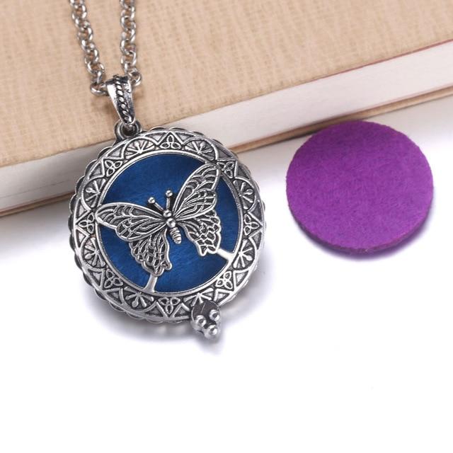 Essential Oil / Perfume Diffusing Locket Necklace - Indigo-Temple