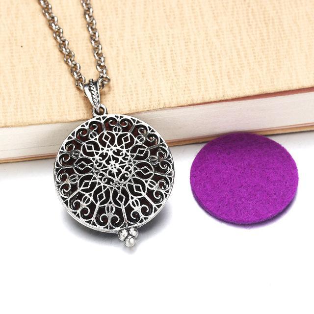 Essential Oil / Perfume Diffusing Locket Necklace - Indigo-Temple