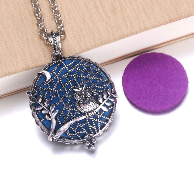 Essential Oil / Perfume Diffusing Locket Necklace - Indigo-Temple