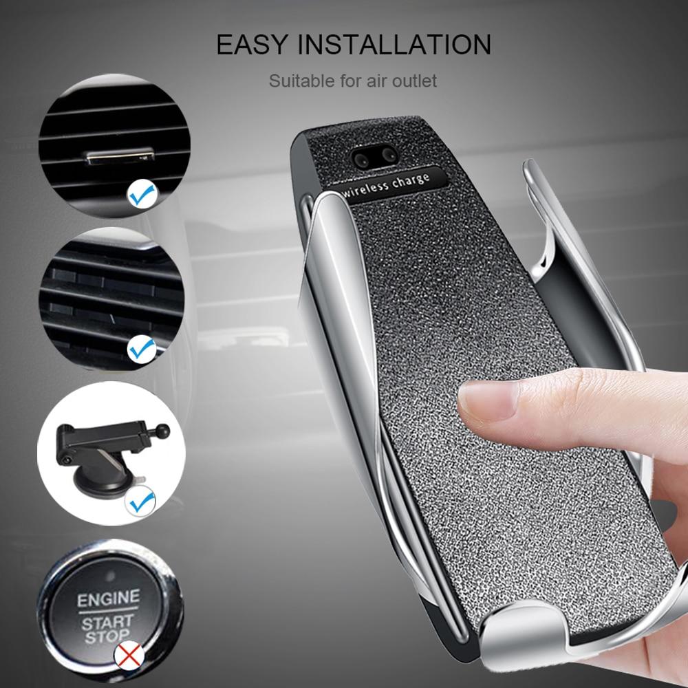 Electric-Auto Grip Phone Cradle and Qi Wireless Charger - Indigo-Temple