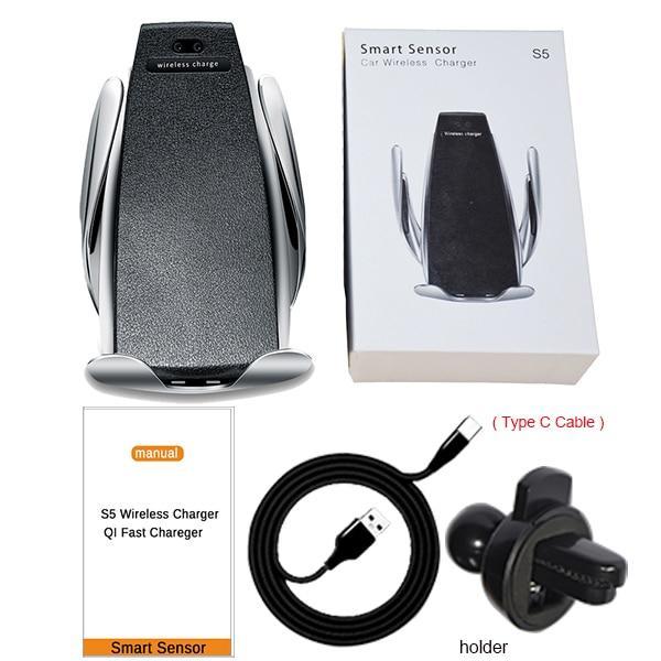 Electric-Auto Grip Phone Cradle and Qi Wireless Charger - Indigo-Temple