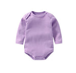 100% cotton Baby Bodysuit With long Sleevs And Turtle Neck - Indigo-Temple