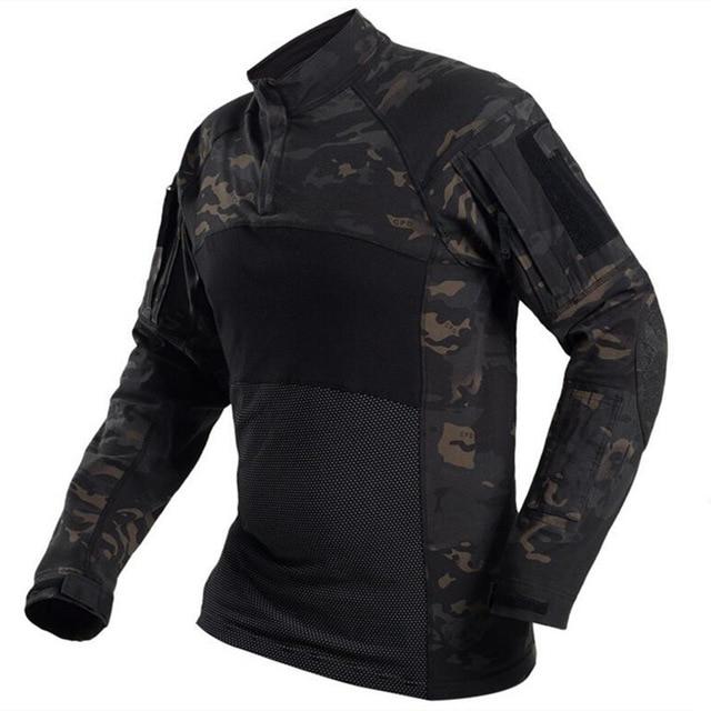 AlphArmor® Multi-Fabric Tactical Combat Shirt - Indigo-Temple