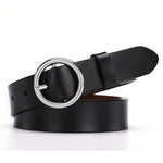 NO.ONEPAUL™ Women's Ring Buckle Genuine Leather Belt - Indigo-Temple
