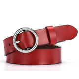 NO.ONEPAUL™ Women's Ring Buckle Genuine Leather Belt - Indigo-Temple