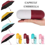 Pocket Sized Ultra Small Capsule Umbrella - Indigo-Temple