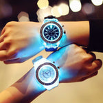 7-Color Luminous LED Flash Unisex Watch - Indigo-Temple