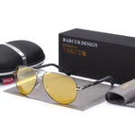 BARCUR™ Anti-UV Polarized Unisex Aviator Sunglasses - Indigo-Temple