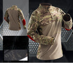 AlphArmor® Multi-Fabric Tactical Combat Shirt - Indigo-Temple