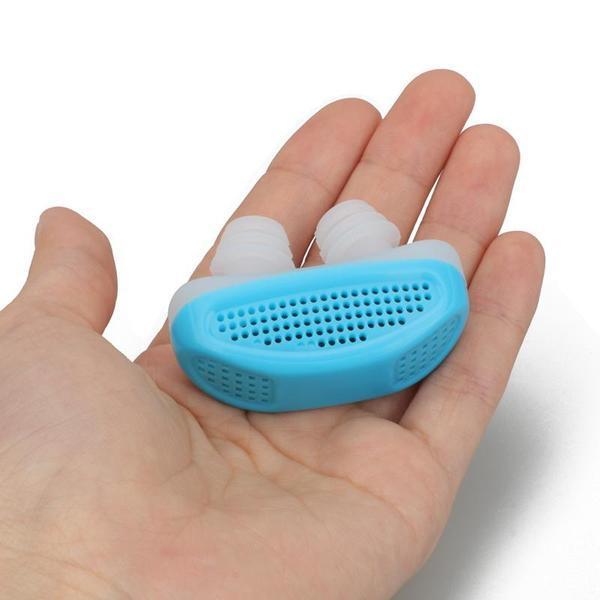 SILICONE MICRO ANTI-SNORING DEVICE - Indigo-Temple