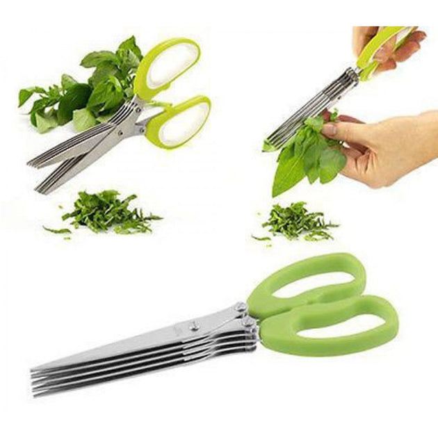 5 Layers Blade Multifunctional Kitchen Scissors - Indigo-Temple