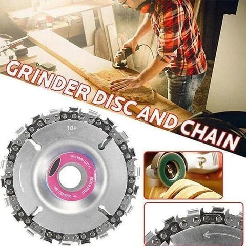 Grinder Wood Carving Chain Disc Attachment