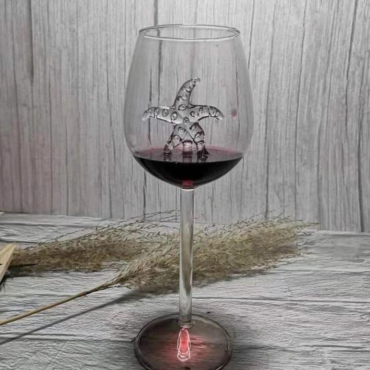 SHARK RED WINE GOBLET (Handmade) - Indigo-Temple