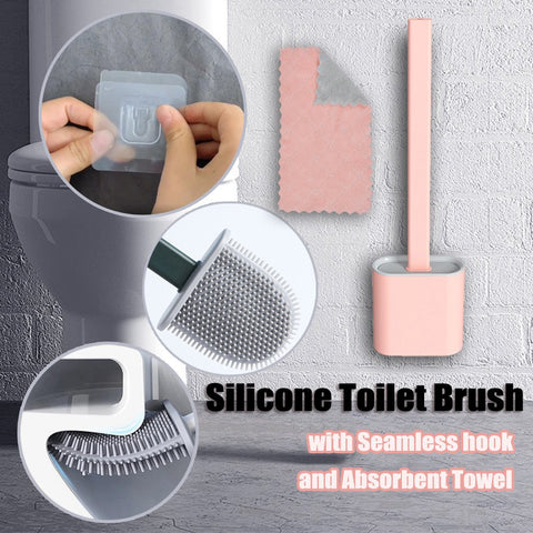 Wall Hanging Smart Silicone Toilet Brush
