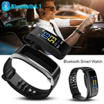 Futuristic™ Cutting Edge Bluetooth Smart Headset Watch - Indigo-Temple