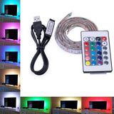 USB Powered TV BackLight LED Strip + Remote - Indigo-Temple