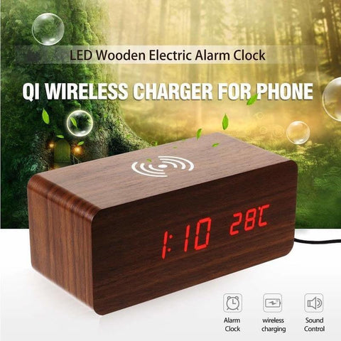 MagicWood™ Smart Alarm Clock With Qi Wireless Charging