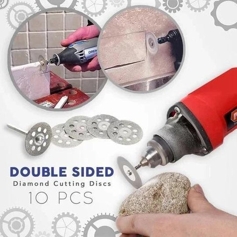 Ultra-Powerful Diamond Cutting Discs with 2X Connecting Shanks (12pcs set)